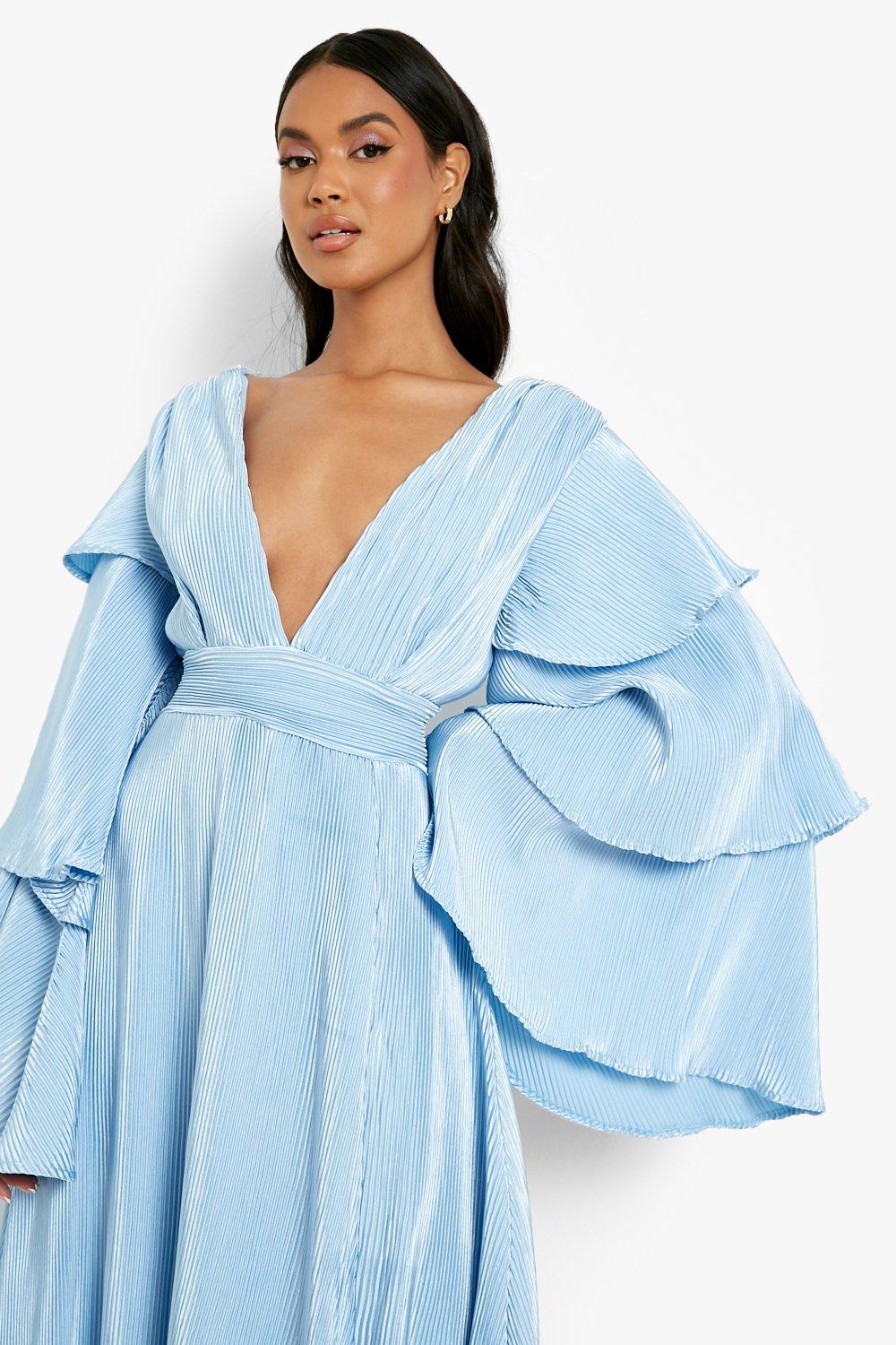 Boohoo blue maxi store dress